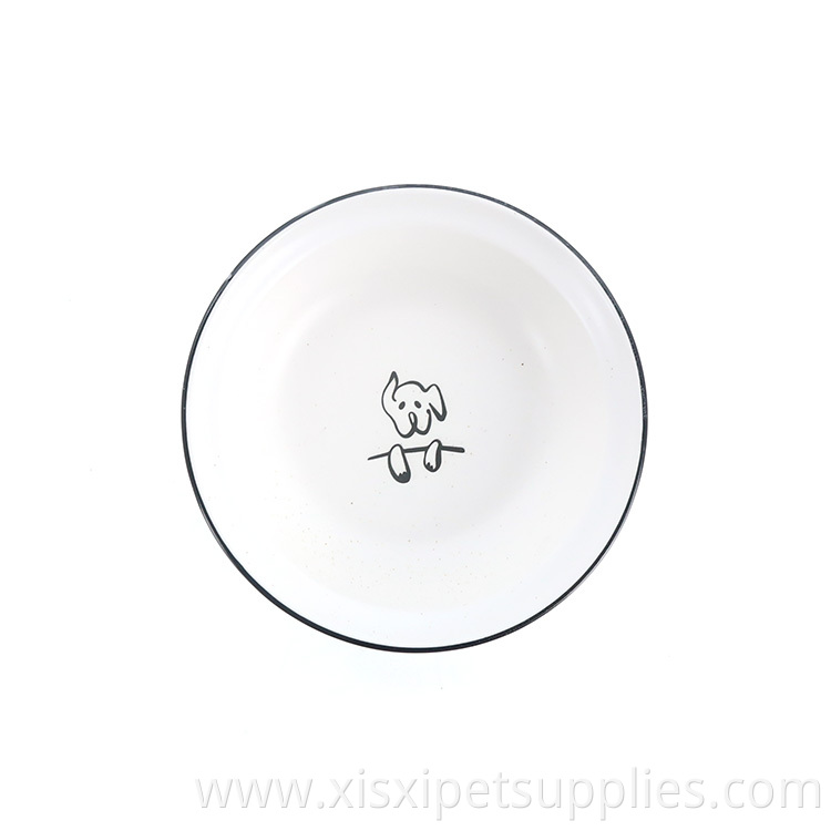 Supporting OEM/ODM Simplified Pet Feeding Bowl Two Sizes Ceramic Pet Bowl